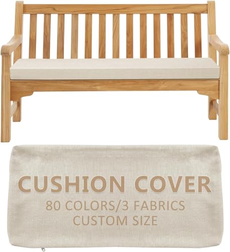 PHUSTJKL Coprisedia personalizzati, per interni/esterni, 80 colori/3 tessuti, coprisedia per panca con cerniera, per panca da interno/divano/finestra a bovindo, 1 confezione (solo coprisedia)