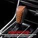 HABNVUON Car Gear Shift Knob Cover, Carbon Fiber Textured Leather Gearshift Cover, Anti-Slip Gear Shifter Stick Protective Cover, Universal Decoration Accessories for Cars Trucks SUVs (Black Brown)