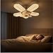 2-in-1 LED Fan Light with Crystal-Effect Shade, 3 Adjustable Fan Speeds & Dimmable Brightness, Quiet ABS Blades, Easy E27 Socket Tool-Free Installation, Space-Saving Ceiling Fan Light for Bedroom