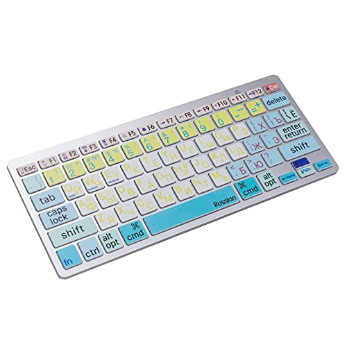 Wireless Keyboard Russian For Mac,Windows,Android, 78 Key Keyboard Bluetooth Keyboardbig Front Letter Elderly High Contrast Keyboard For Ios Mobile Phone #TOP20
