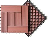 Piastrelle in legno di acacia ad incastro impermeabili per patio, balcone, cortile, uso interno ed esterno