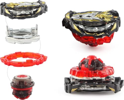 Image of Battlekid Burst Series Apocalypse Raise GT Gatinco Booster B-153 Black Battlingg Bey Set with LR Launcher