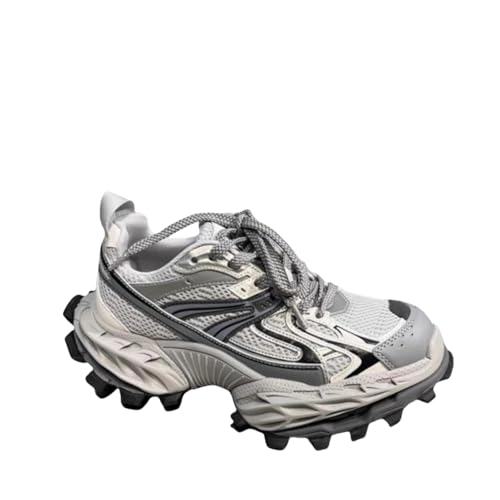 Men's Colorblock Chunky Platform Sneakers: Lace - Up, Non - Slip, Casual for Walking, Driving & Daily