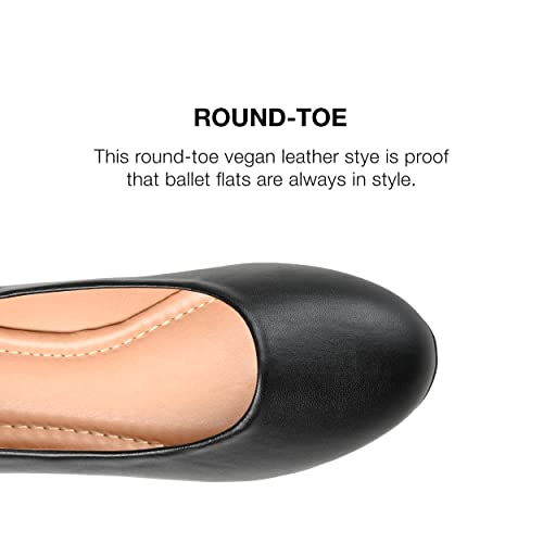 Journee Collection Kavn Comfort Insole Narrow Width Slip On Round Toe Ballet Flats - Black - 6.5 NW3