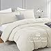 Hearth & Harbor Off White Duvet Cover California King - 3 Piece Soft Double Brushed Bedding Set - Includes 1 Cal King Duvet Cover with Button Closure 104x98 inches and 2 Pillow Shams