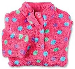 FCO Girls Childrens Fleece Top Thermal Top Plush Cosy Jumper Zip Top Sweatshirt (Pink, 6-7)