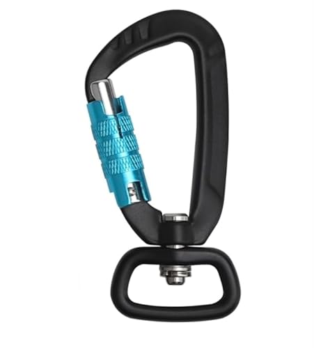 Karabinerhaken mit Drehgelenk Aluminium, 400kg Schwerlast Sicherheitskarabiner Schlüsselanhänger Outdoor Clip 360 Grad Wirbelkarabiner Karabiner für Hundeleine Camping Klettern DIY Schlüssel