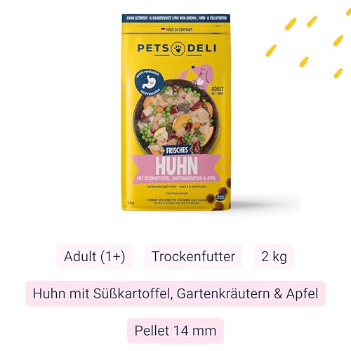 Pets Deli Classic Trockenfutter für Hunde mit Huhn & Süßkartoffel, 2kg