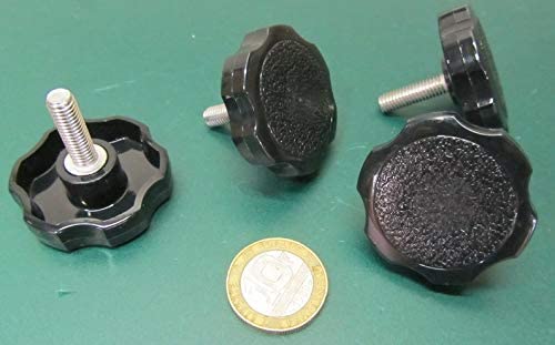 Metric 18-8 SS Rosette Head Thumb Screws FT M6 x 1.0 x 20 mm Length 10 Pcs