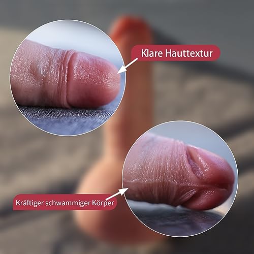 Reproduktion echte handgemachte Dildo, 5,91 Zoll realistischer Dildo, dicker Dildo mit Saugnapf für freihändiges Spiel, G-Punkt und Analspiel, Sexspielzeug für Erwachsene für Männer und Frauen – Bild 5
