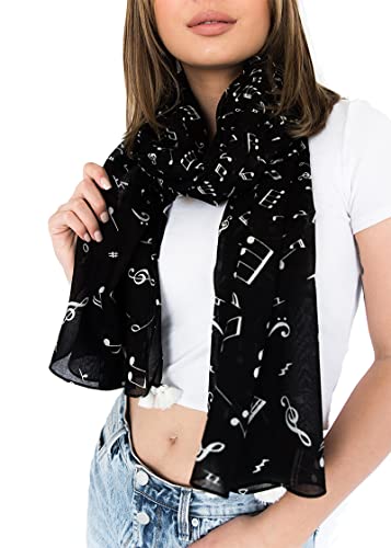 Women's Music Lovers Soft Musical Notes Fashion Scarf/Shawl