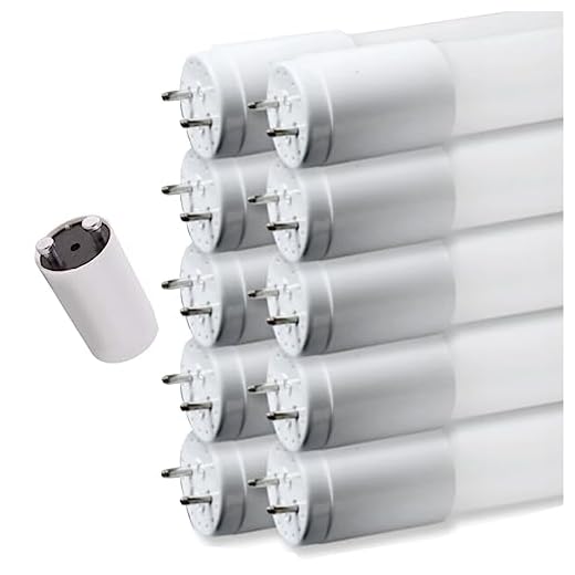 pureled 10er Pack LED Röhre 120cm - GLAS T8 G13 - neutralweiß (4000K) - 18W (ersetzt 36W) - 1800 Lumen - inklusive Starter - Leuchtstoffröhre Neonröhre Röhrenlampe LED-Tube