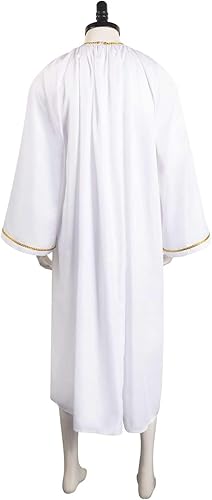 Miniatura 3 de Disfraz de cosplay de Angel Aziraphale Demon Crowley para adultos, bata de ángel blanco, bata de demonio negro, traje de Halloween