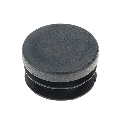 Bitray Round Plastic Plug Fits 3/4 Inch Outer Dia Pipe Black Tubing End Cap Plug Chair Glide Round Pipe End Cap Cover - 20 PCS