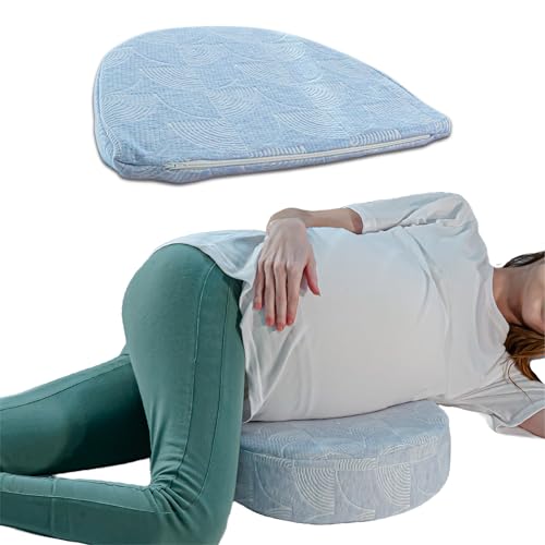 Image of The White Willow Memory Foam Pregnancy Pillow for Pregnant Women Multipurpose Wedge Maternity Pillow for Body & Belly Support- (15 inch L x 13 inch W x 4.3 inch H) Bamboo