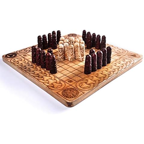 Norse Tradesman Handcrafted Viking Hnefatafl Set w/Ox-Bone Game Pieces & Mango Wood Board | Tafl - The Viking Game Cover