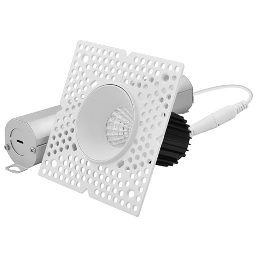 LUXRITE 1 Inch LED Trimless Recessed Spotlight, 10W, 850LM, 5CCT