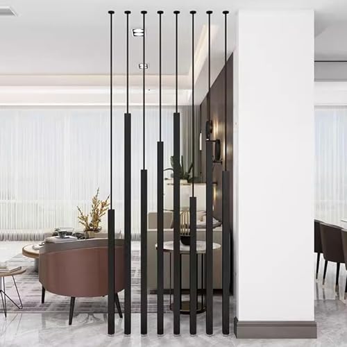 Divisor de habitación de pared alta para privacidad de piso a techo, listones de madera, ideal para baño o estudio, separación de apartamentos, elegante pantalla de división