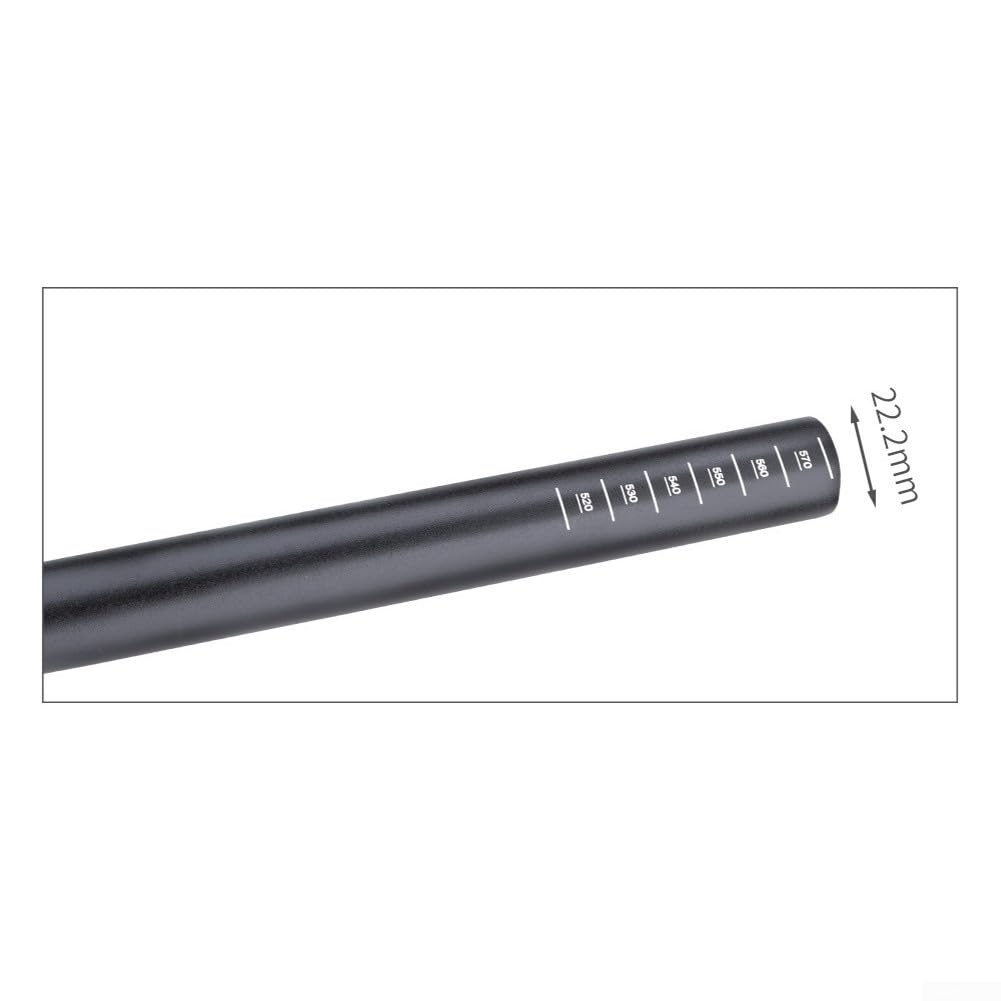 Balanced Control Lenker für Falträder, 25,4 x 580 mm, Aluminiumlegierung mit erhöhtem Vorbau, 120/160 mm, für Brompton (25,4 x 580 x 120 mm, schwarz)