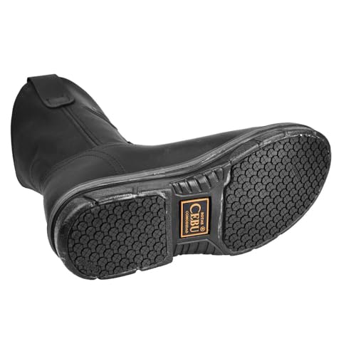 CEBU Max Grip Non-Slip Work Boots for Men – Slip Resistant, Heavy Duty Leather Wellington Boot with Traction Sole2