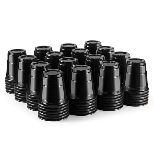 HAOZAN 100ct 2oz Mini Black Shot Glasses Disposable Small Plastic Cups for Parties Weddings Events Bulk Pack