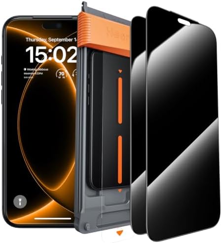 Hoerrye für iPhone 18 Pro Max für Panzerglas Sichtschutz,2 Stück | [25°Anti Spy]9H+Militär-Sicherheitsglas Schutzfolie,Anti Fingerabdruck,0 Blasen,Fast Unsichtbar,Kompatibel mit Hü