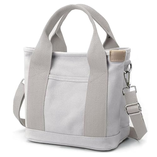 Image of Canvas Tote Bag for Women,Small Totes Bags with Zipper Crossbody Purse with Pockets Large Shoulder Handbag,2 Sizes