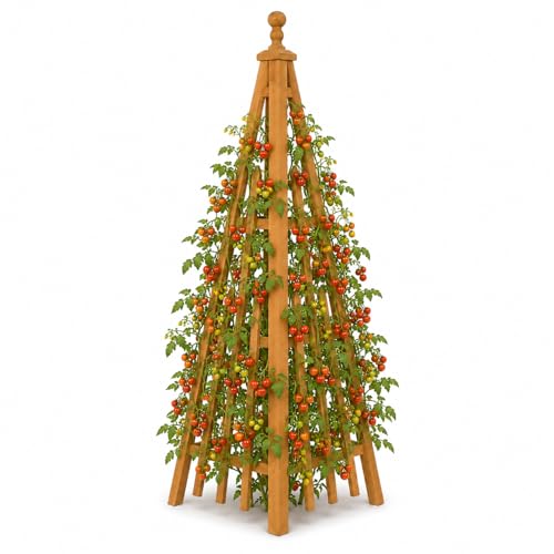 Wooden Obelisk Trellis The Ideal Support for Indoor and Outdoor Gardens,...