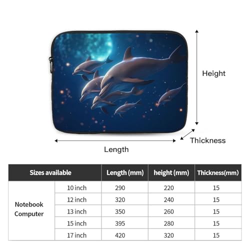Elegant Dolphin Laptop Sleeve Case 17 Inch Suitable For Notebook Computer Tablet Traveling Carrying Simple Case4
