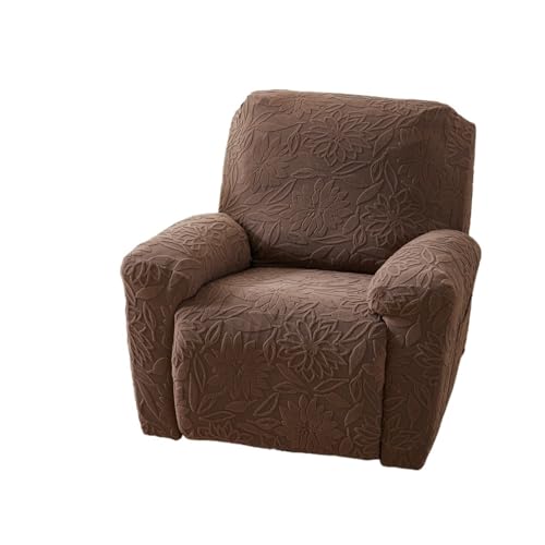Funda de sillón reclinable de peluche marrón cojín de sofá de 2 plazas lavable 2