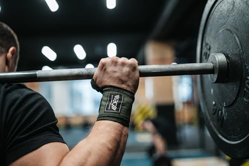 Image of WARM BODY COLD MIND - Premium Cotton Weight Lifting Wrist Wraps for Cross Training, Powerlifting, Deadlift, Weightlifting, Gym, Wrist Straps, Workout, Fitness, Heavy-Duty Support