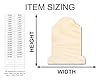 Unfinished Wood Tombstone Shape Craft up to 46" 8" / 1/8" #2