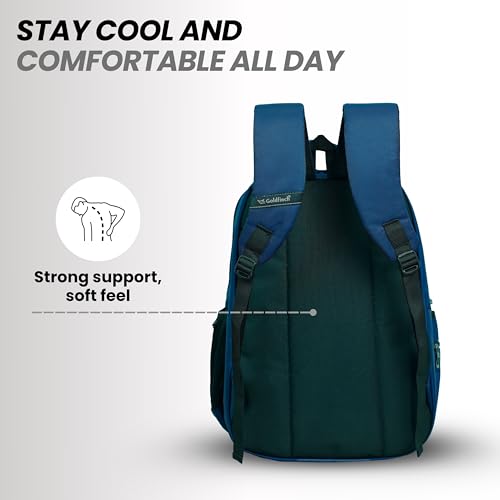 Image of Goldfinch 54L Casual Laptop Backpack | 15.6-inch Casual School College Bag Water Resistant Office Workpack with Front 1 Chain Pocket, 3 Compartments, 2 Bottle Holders for Daily Use Travel, Unisex