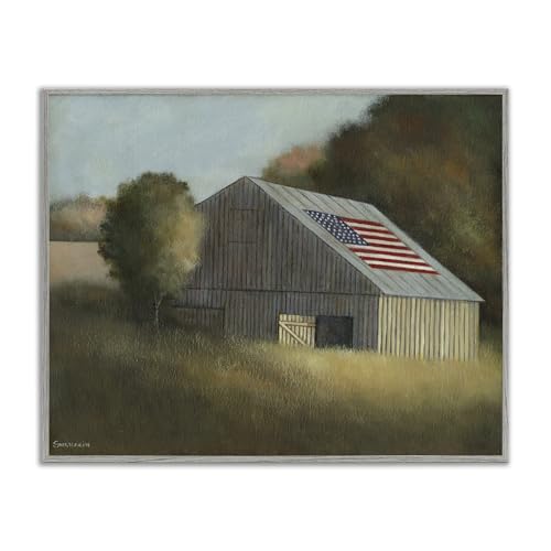 Peaceful Americana Barn Landscape, 16 x 20 Inch Framed Giclée Print