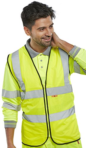 Beeswift Fire Retardant High Visibility Waistcoat Saturn Yellow Xl Cfrwcsyxl - 2