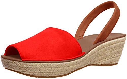 Kenneth Cole REACTION Women's Fine Glass Espadrille Slingback Wedge Sandal, Blue, 9 M