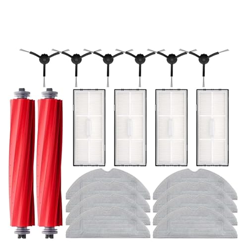 rqhdd Vacuum Attachment Compatible with Roborock S7 Maxv Ultra S7 Pro Ultra Robot Vacuum Accessories Mop Hepa Filter Dust Bag Main Side Brush Cleaning Rolling Brush(SET26)