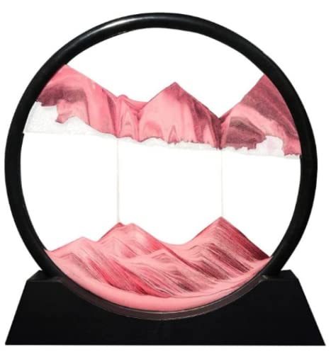 Tableau de sable mouvant 3D rond Youther rose 7 pouces pour décoration de bureau