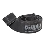 Hebilla de detalle DeWalt negra y pestaña final negra
