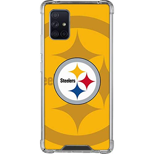 Skinit Clear Phone Case Compatible with Galaxy A71 5G - Officially Licensed NFL Pittsburgh Steelers Double Vision Design