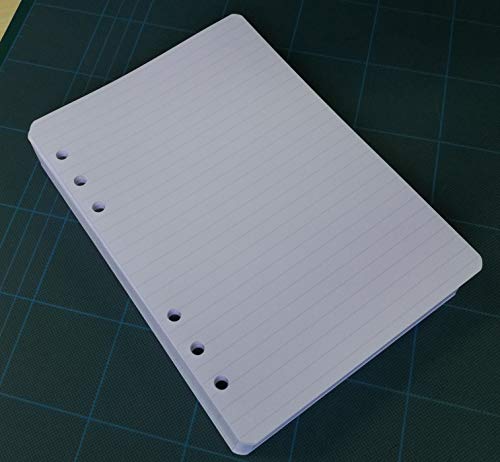 Recambio para agenda organizadora, formato A5, con 6 anillas, 14 x 20 cm, color 200 fogli a righe carta bianca