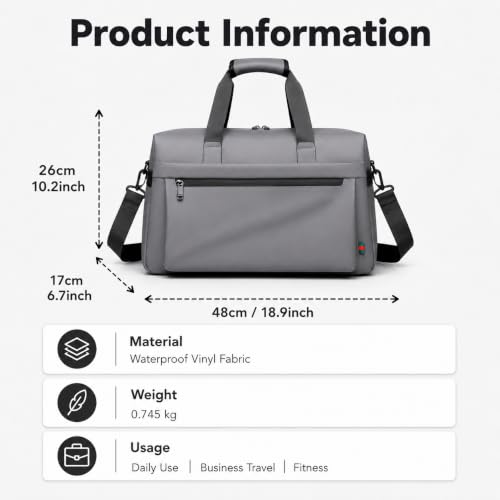 Image of CAVALO - Be Unique Premium Travel Duffle Bag for Men & Women | Water Resistant Weekender Gym Bag| Overnight Cabin Luggage Bag with Detachable Shoulder Strap