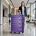 CMY Suitcase 28 Inch Large Hard Shell Luggage Lightweight ABS 4 Dual Spinner Wheels Business Trip Trolley Case Suitcases Hold Check in Luggage 3 Digit Combination Lock (Purple, 28 inches)