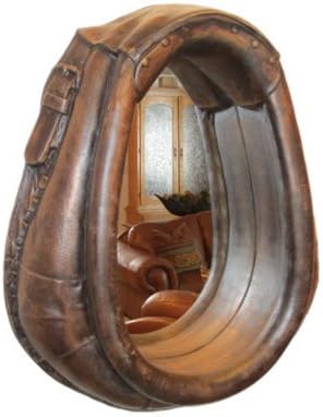 BLACK FOREST DECOR Horse Collar Mirror, Resin, Decorative Accent, 20" W x 5" D x 23" H