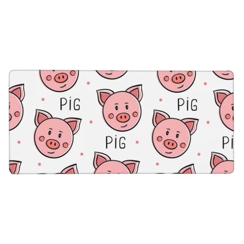 Tapis de souris grand format cochon 40x90cm en caoutchouc