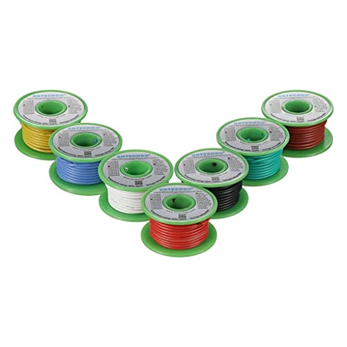 Image of BNTECHGO 18 Gauge Silicone Wire Kit 7 Color Each 25 ft Flexible 18 AWG Stranded Tinned Copper Wire