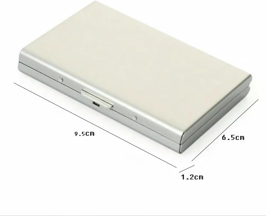 Card Holder Aluminum Metal Bank Card ID Card Storage Blocking Slim Wallet Thin Credit Cards Case(D)