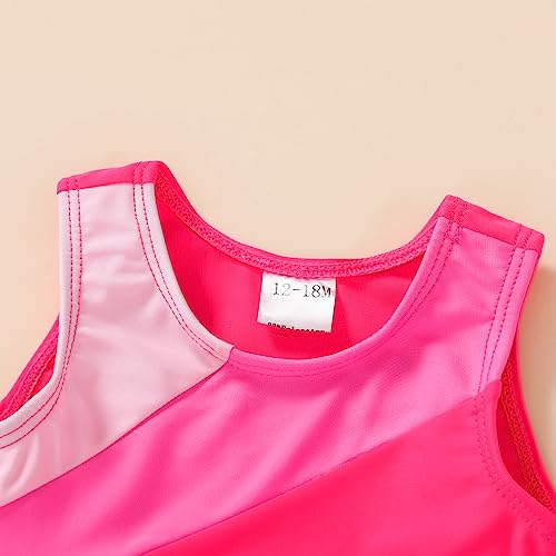 Image of YOUNGER TREE Toddler Baby Girls Summer Swimsuit Sleeveless Striped Swimwear Two-Piece Suit Beach Bikini