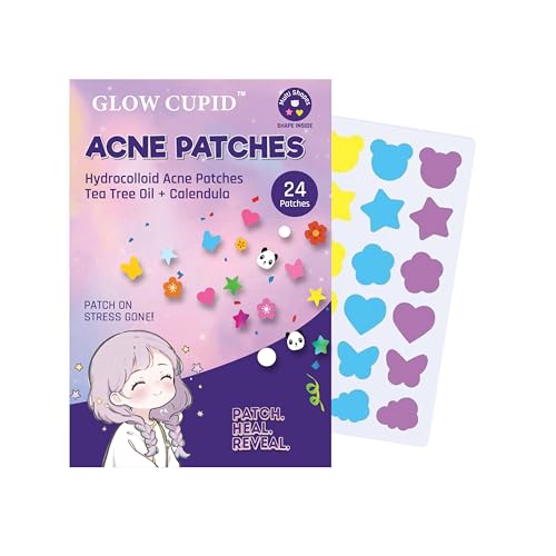 Image of Hydrocolloid Acne Pimple Patch with Tea Tree Oil & Calendula | Fast Healing | Absorbs Pus & Oil | Waterproof & Skin-Friendly Pimple Patches | Multi Shape - 24 Patches.