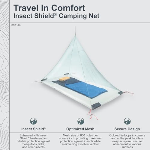 COCOON Insect Shield Camping Mosquito Net - Blanco, Single Ultralight miniatura 2